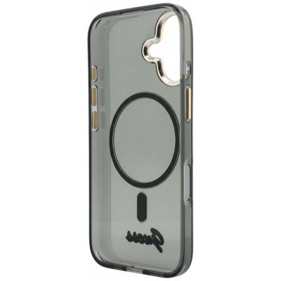 7. Etui Guess IML Script Metal MagSafe na iPhone 17 - czarne