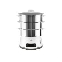 Tefal Convenient Series Deluxe VC502D szybkowar parowy 3 kosze, Blat 900 W Stal nierdzewna, Biały