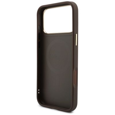 7. Etui Guess 4G z portfelem Magsafe na iPhone 18 Pro / 17 Pro - brązowe
