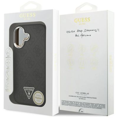 8. Etui Guess 4G Triangle Logo MagSafe na iPhone 17 - czarne