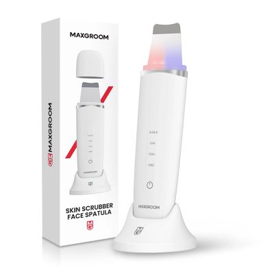 2. Urządzenie do peelingu kawitacyjnego MAXGROOM M-169 ultradźwiękowe z terapią światłem LED - białe