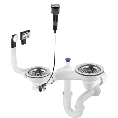 Syfon DEANTE SPACE-SAVER ZXY9983 do zlewozmywaka granitowego 1.5- i 2-komorowego