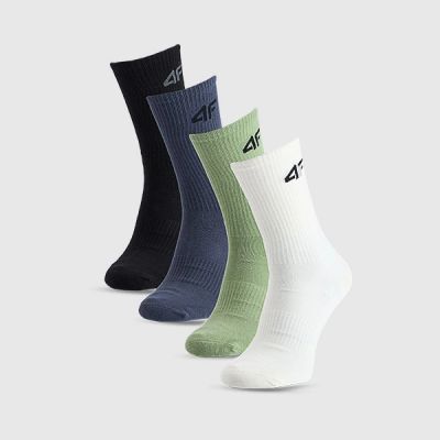 11. Skarpetki casual za kostkę (4-pack) chłopięce 4F 4FJWAW25USOCM390-90S