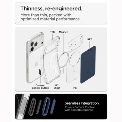 9. Etui Spigen Ultra Hybrid MagSafe T na iPhone 18 Pro / 17 Pro - niebieskie matowe