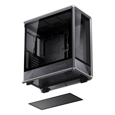 25. Jonsbo D401 PC-Gehäuse, Midi Tower, ATX, Tempered Glass - schwarz