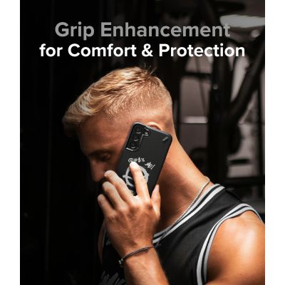 4. Ringke Onyx Design wytrzymałe etui pokrowiec Samsung Galaxy S22+ (S22 Plus) czarny (X) ()