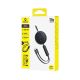 4. Kabel zwijany Baseus Free2Pull Mini 100W 3w1 USB-C - 2xUSB-C 1.2m - czarny