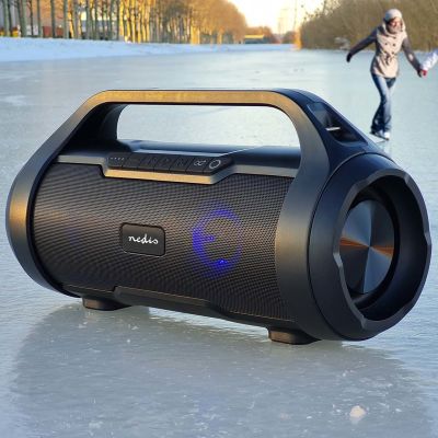 15. Głośnik Nedis Party Boombox 60W LED [60W/ 6Std Akku/ Bluetooth/ TWS/ LED]