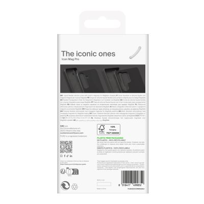 5. Etui silikonowe Puro Icon Mag z MagSafe do Samsung Galaxy S25 Ultra - czarne