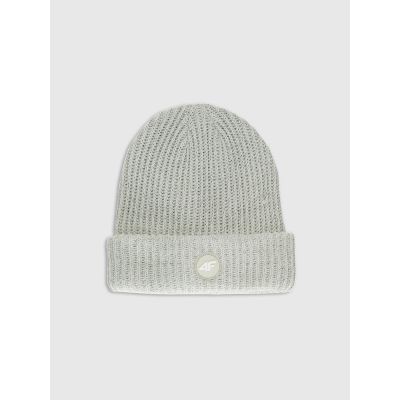 2. Czapka beanie odblaskowa dziewczęca 4F 4FJRAW25ACAPF0750-47S
