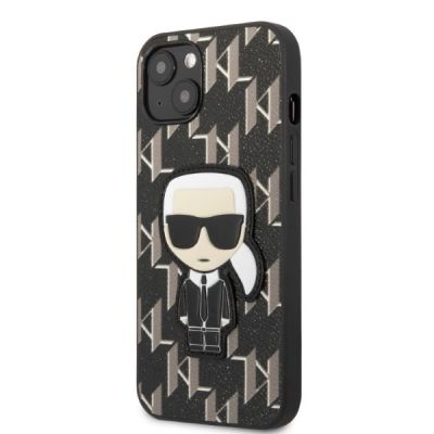 2. Etui Karl Lagerfeld Monogram Ikonik Patch na iPhone 13 mini - czarne