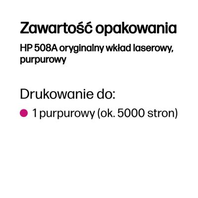 13. TONER CARTRIDGE 508A MAGENTA/.