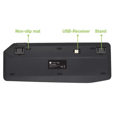 10. TECHLY BEZPRZEWODOWA KLAWIATURA DUALNA BT/RF TOUCH