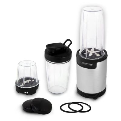 15. Blender sportowy do mielenia Esperanza NUTRI BOMB EKM030 (900W; kolor czarno-srebrny)