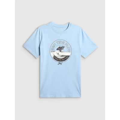6. T-shirt regular z nadrukiem męski 4F 4FRSS26TTSHM4298-34S