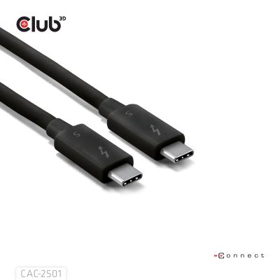 7. CLUB3D CAC-2501 kabel Thunderbolt 1 m 120 Gbit/s Czarny