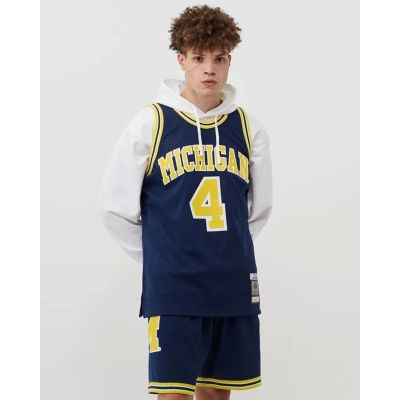 3. Koszulka Mitchell & Ness NCAA Swingman Road Jersey Michigan1991 Chris Webber SMJY4437-UMI91CWEASBL