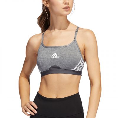 4. Stanik sportowy adidas Aeroreact Training Light-Support 3-Stripes Bra W HC7870