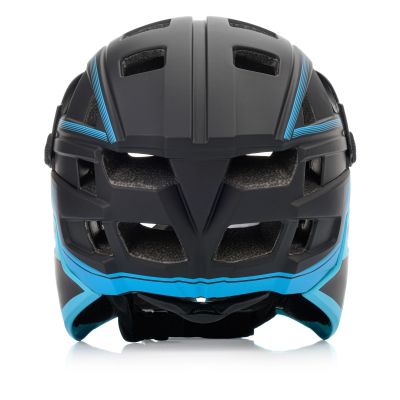 24. Kask rowerowy full-face Meteor Hydra M 55-58 cm czarny/niebieski