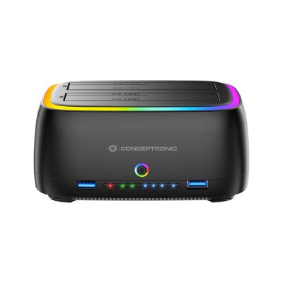 Conceptronic DONN36B stacja dokująca do dysków twardych USB 3.2 Gen 1 (3.1 Gen 1) Type-C Czarny