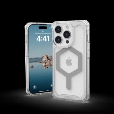 2. Etui UAG Plyo MagSafe do iPhone 15 Pro - przezroczysto-srebrne