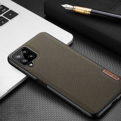 13. Dux Ducis Fino etui pokrowiec pokryty nylonowym materiałem Samsung Galaxy A22 4G zielony