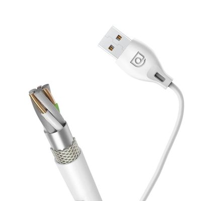 5. Dudao przewód kabel USB / Lightning 2.4A 1m biały (L4L 1m white)