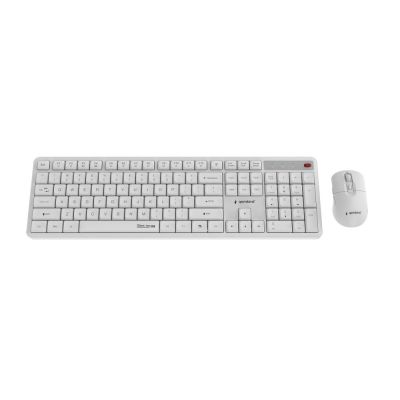 2. GEMBIRD BEZPRZEWODOWY ZESTAW KLAWIATURY + MYSZ SILENT KEY PRO BUSINESS, BIAŁY, UKŁAD US