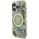 2. Etui Guess Glitter Flowers Triangle Buttons MagSafe do iPhone 16 Pro Max zielony