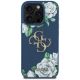 3. Etui Guess Grained Roses Big 4G logo na iPhone 16 Pro Max - niebieskie