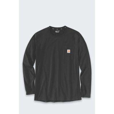 Bluza bez kaptura Carhartt Midweight L/S Pocket T-Shirt - black rozmiar: m
