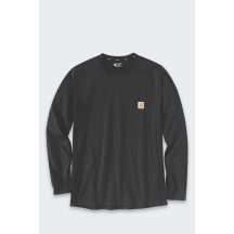 Bluza bez kaptura Carhartt Midweight L/S Pocket T-Shirt - black rozmiar: m
