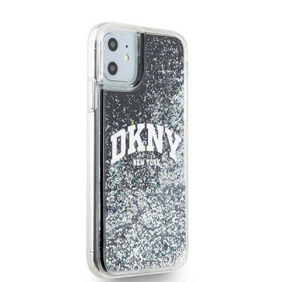 5. Etui DKNY Liquid Glitter Big Logo na iPhone 11 / Xr - czarne