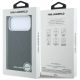 8. Etui Karl Lagerfeld Grained Allover Logo Metal Elongated MagSafe na iPhone 17 Pro / 18 Pro - czarne