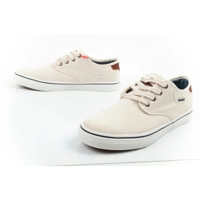 8. Wrangler buty męskie sportowe Calypso Derby trampki ecru modne wygodne