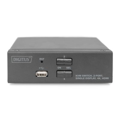 2. DIGITUS PRZEŁĄCZNIK KVM 2 PORTOWY HDMI, 4K 30HZ DS-12870