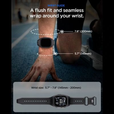 5. Pasek Spigen Liquid Air Pro na Apple Watch Ultra 49 mm - czarny
