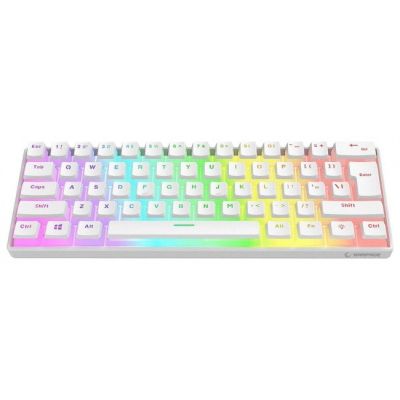 2. RAMPAGE KLAWIATURA MECHANICZNA GAMINGOWA RADIANT K11 RGB BIAŁA