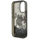 7. Etui Karl Lagerfeld Liquid Glitter Choupette Logo na iPhone 16 - czarne