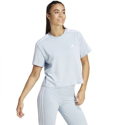 2. Koszulka adidas Essentials 3-Stripes Single Jersey Crop Top W IS1568