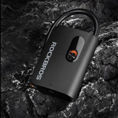 17. Pompka akumulatorowa Rockbros L1 Mini 70 psi kompresor długość węża 200 mm Schrader - czarna