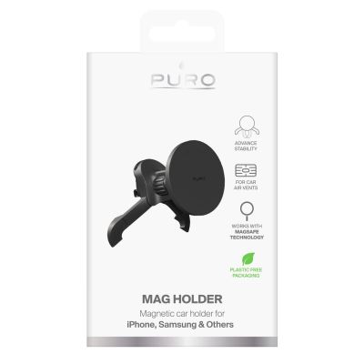 3. Uchwyt samochodowy Puro regulowany, kompatybilny z MagSafe - czarny
