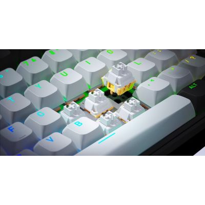 12. HATOR Skyfall Pro Wireless 100 klawiatura Gaming USB + RF Wireless + Bluetooth QWERTY US English Czarny, Szary