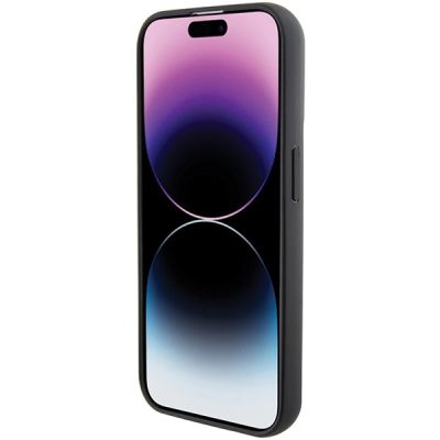 5. Etui Karl Lagerfeld Gripstand Saffiano Choupette Pins na iPhone 14 Pro Max - czarne