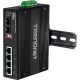 6. Przełącznik TRENDnet TI-UPG62 - Niezarządzalny - 4 x 10/100/1000 (PoE+) + 2 x Gigabit SFP - Możliwość montażu na szynie DIN, Montaż na ścianie - PoE+ (240W) - DC