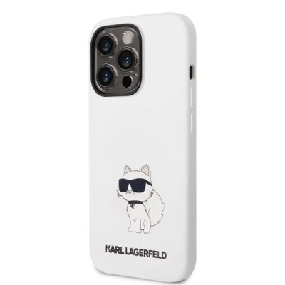 2. Etui Karl Lagerfeld Silicone Choupette na iPhone 14 Pro - białe
