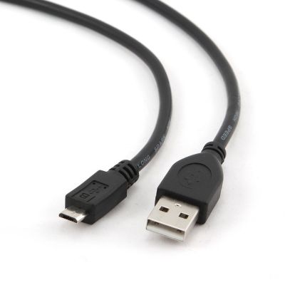 2. Kabel GEMBIRD CCP-MUSB2-AMBM-1M (Micro USB M - USB M; 1m; kolor czarny)