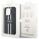 8. Etui Guess 4G Printed Stripes MagSafe na iPhone 14 Pro - czarne