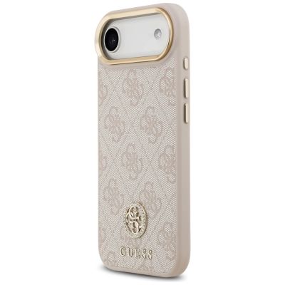 2. Etui Guess 4G Strass Logo & Big Strap Metal Buttons MagSafe na iPhone Air - różowe