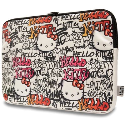 2. Pokrowiec Hello Kitty PU Metal Logo na laptopa 14" - beżowy